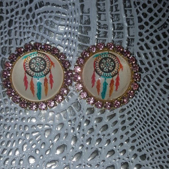 Handmade beaded earrings, badge reels - Picture 3 of 4